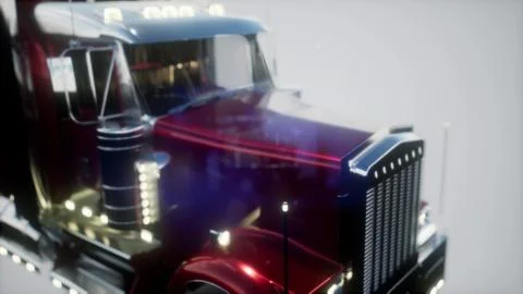 Bright american lorry track Illustration
