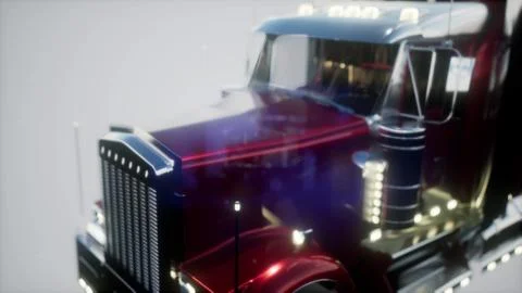 Bright american lorry track in studio Illustration