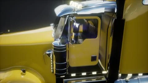 Bright american lorry track in studio Illustration