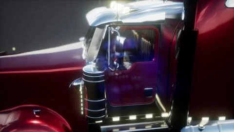 Bright american lorry track in studio Illustration