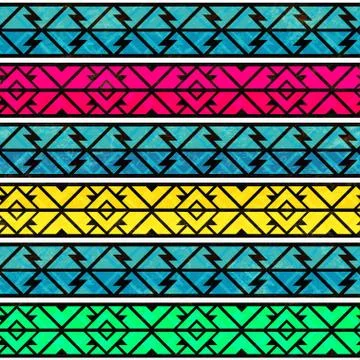 Bright ancient seamless pattern Stock Illustration