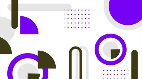 Bright and bold abstract geometric pattern featuring circular shapes  Stock Footage 311036998