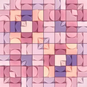 A bright and colorful abstract pattern. 3d rendering digital illustration イラスト素材