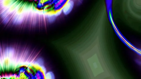Bright and Colorful Light Effect with Fluorescent Dots and a Curved Line Stock Footage 340411912