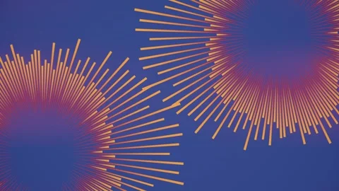 Bright and colorful loop animation of circular patterns. 3d rendering 4K Stock Footage 264264963