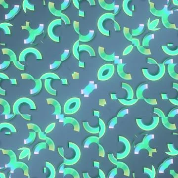 Bright and colorful pattern of circles. 3d rendering digital illustration Stock Illustration