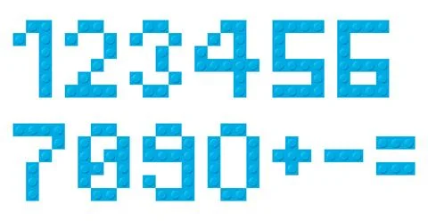 Bright and Colorful Style Numbers as well as Symbols for Creative Fun and P.. Stock Illustration