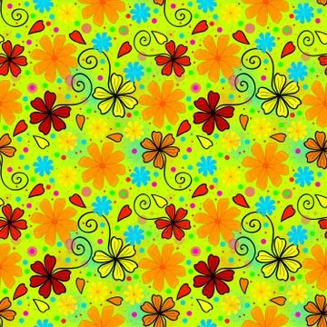 Bright and crazy summer pattern Illustrazione stock
