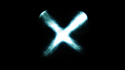 Bright and electric light effects in X shape 스톡 동영상 91777539