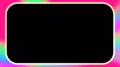 A bright and luminous rectangular frame on a black background Stock Footage 134048547