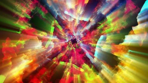 Bright and sparkling particles, 3d illustration Stockillustratie