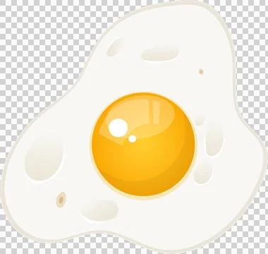 Bright and sunny side up egg, a delicious breakfast favorite, presented on .. Stock Illustration
