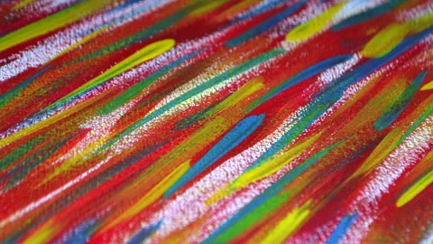 Bright and variegated multicolored background of brush strokes Stock Footage 147171826