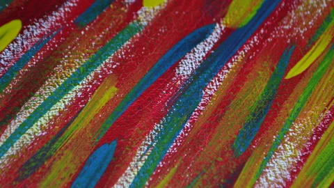 Bright and variegated multicolored background of brush strokes Stock Footage 147171916