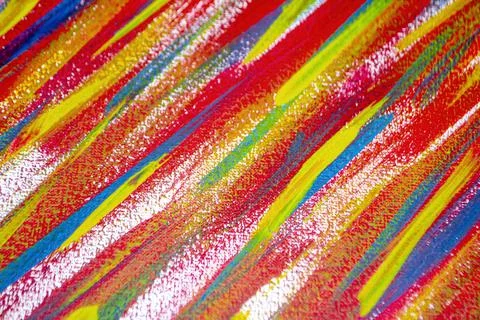 Bright and variegated multicolored background of brush strokes Stock Illustration