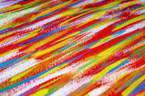 Bright and variegated multicolored background of brush strokes Stock Illustration