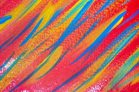 Bright and variegated multicolored background of brush strokes Foto stock
