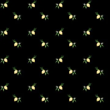 Bright and vibrant seamless pattern featuring summer berries against a dark.. Stock Illustration