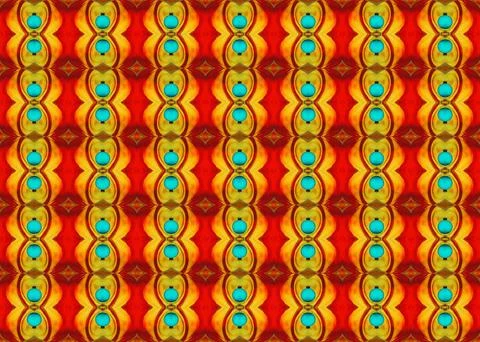 A bright and vivacious seamless small scale repeat pattern in yellow orange a Stock Illustration