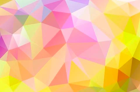 Bright and warm abstract background of triangles of triangles of yellow, gree イラスト素材