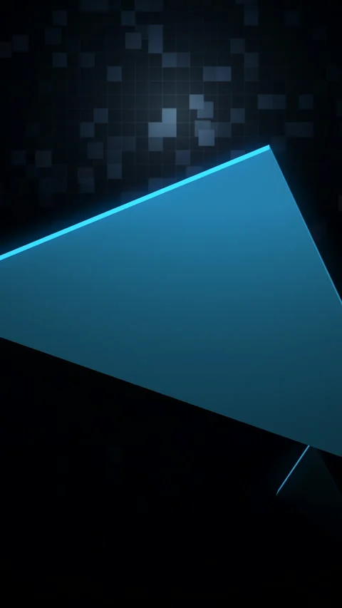 Bright Angular Mosaic, Glowing Pyramid Fragment Positioned Over Mosaic Stock Footage 324860033
