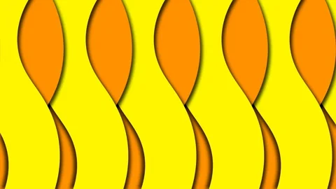 Bright animated paper - curve lines, modern 3d render background, computer Stock Footage 102909261