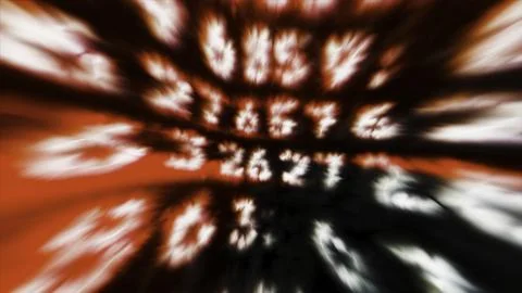 Bright appearing numbers in virtual space. Motion. Bright glowing numbers appear Stock Illustration