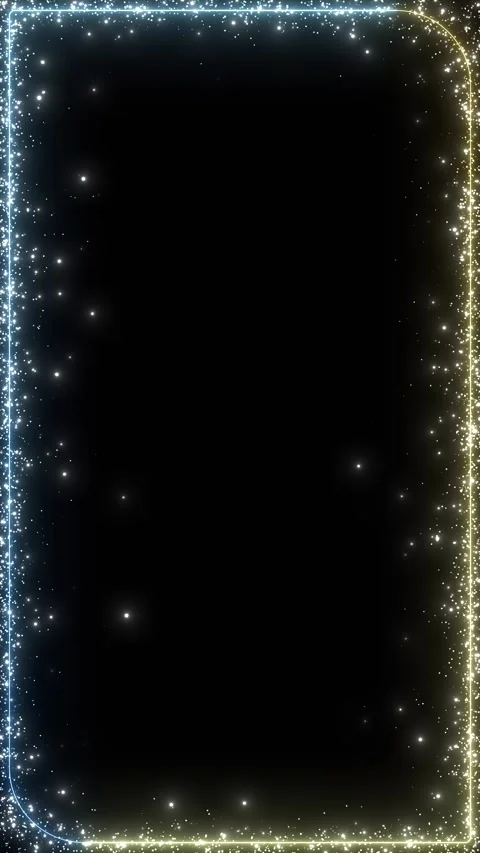 Bright aqua sparkle border yellow green gradient, rounded white frame, glitter p Stock Footage 340565486