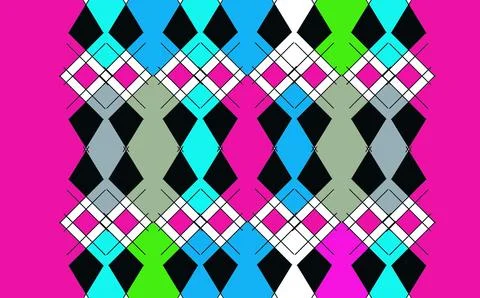 Bright Argyle Pattern Geometric Diamond Vector Background Illustrazione stock