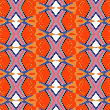 Bright, attention-grabbing pattern in the sixties style 库存插图