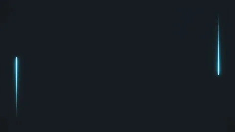 Bright azure neon rectangle at the screen border formed by two moving lines on Stock Footage 128839445