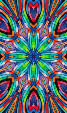 Bright background with abstract multicolor pattern 库存插图