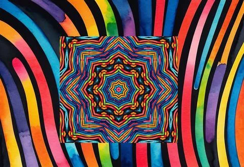 Bright background with abstract pattern from multicolor stripes Illustrazione stock