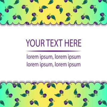 Bright background with  blackberries Stock Illustration