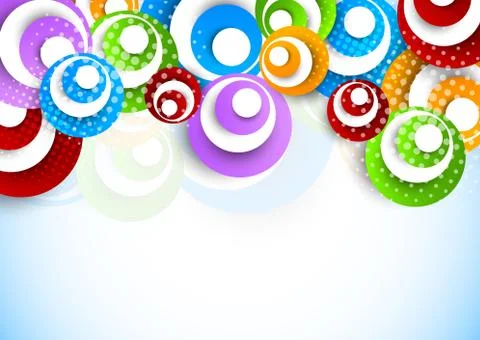 Bright background with circles Stock Illustration