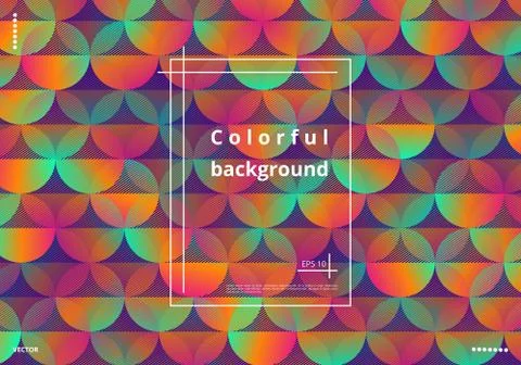 Bright background with circles Illustrazione stock