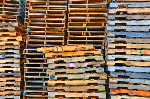Bright Background Colored Pallets Stock Photos