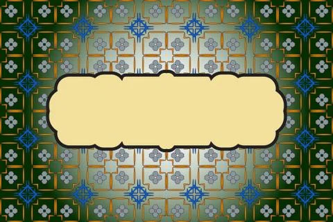 Bright background with dark green gradient Illustrazione stock