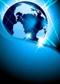 Bright background with earth Stock Illustration