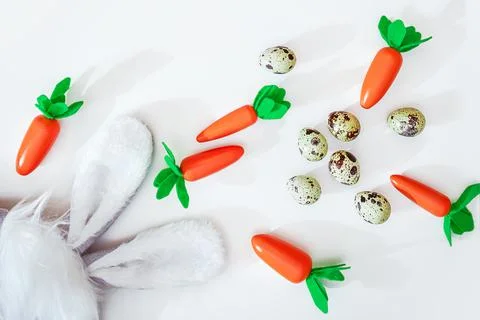 Bright background with Easter objects Stock Photos