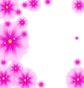 Bright background with flowers for a design Stock Illustration