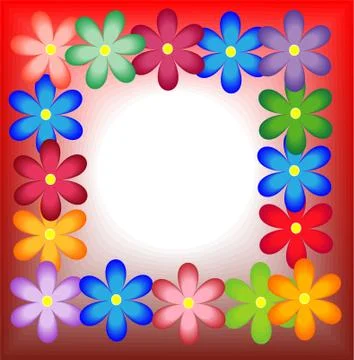Bright background with flowers for a design Stock Illustration