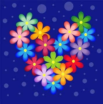 Bright background with flowers for a design Stock Illustration