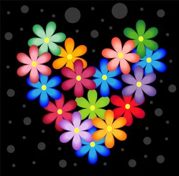 Bright background with flowers for a design Stock Illustration