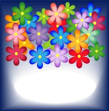 Bright background with flowers for a design Stock Illustration