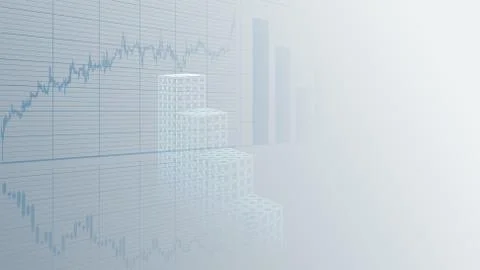 Bright background with graphs. Stock Illustration