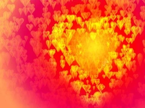Bright Background With Hearts Stock Illustration