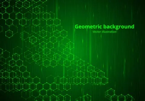 Bright background with hexagons Stock Illustration