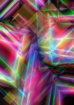 Bright background of intersecting multicolored squares Stock Illustration