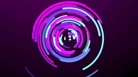 Bright background of lines in a circle. Neon colors. Cyberpunk colors. Beautiful Stock Footage 172349412
